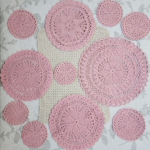 12 Handmade Doilies